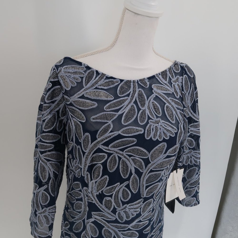 Js Collections Embroidered Elbow Sleeve Cocktail … - image 7